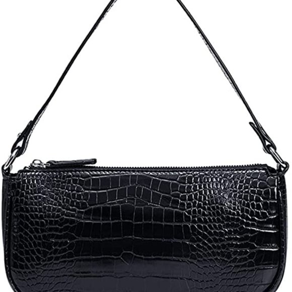 Apperloth Small Shoulder Bag with Zipper Closure Retro Classic Clutch Croc Tote - Picture 1 of 6